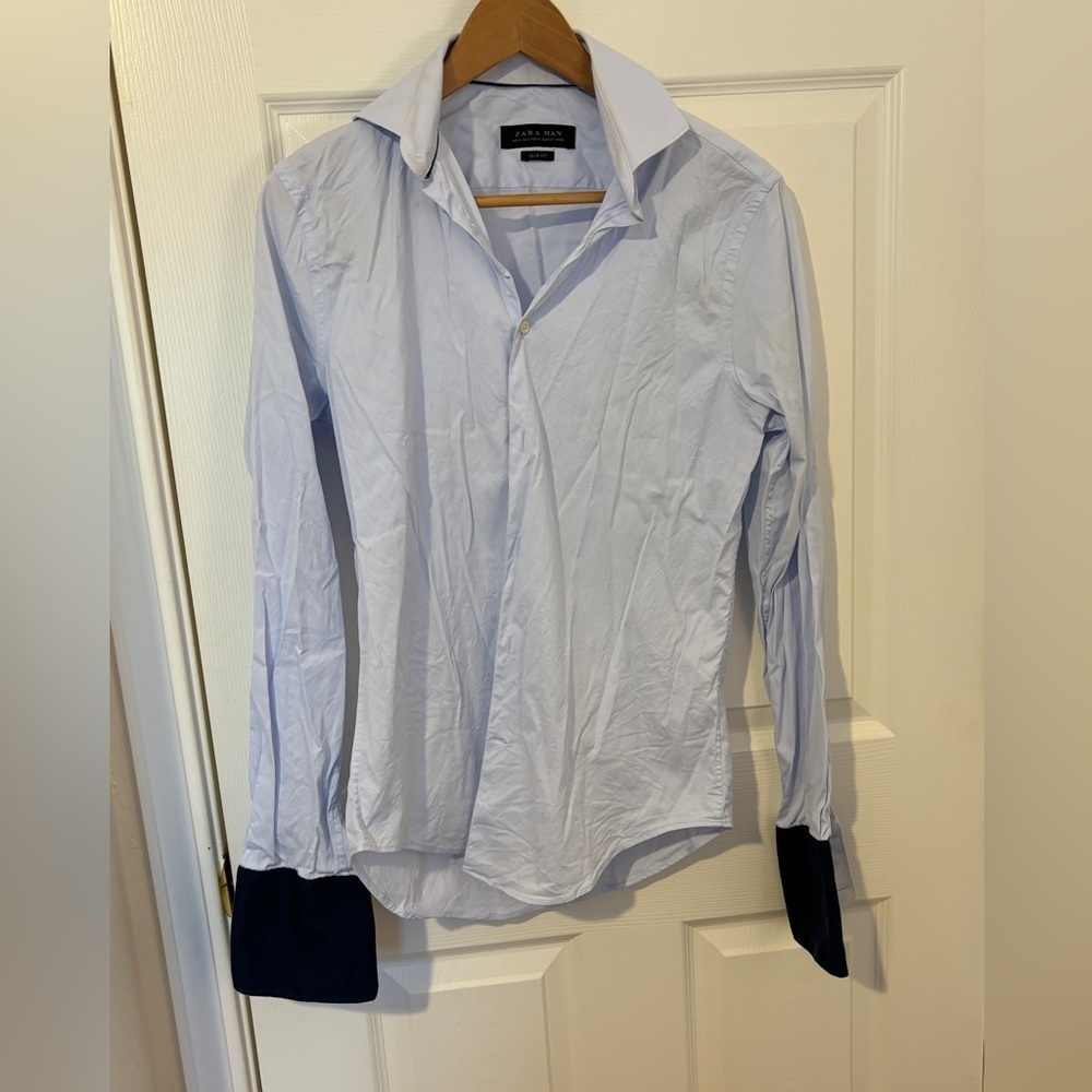 Zara Man Dress Shirt Slim Fit Size Small